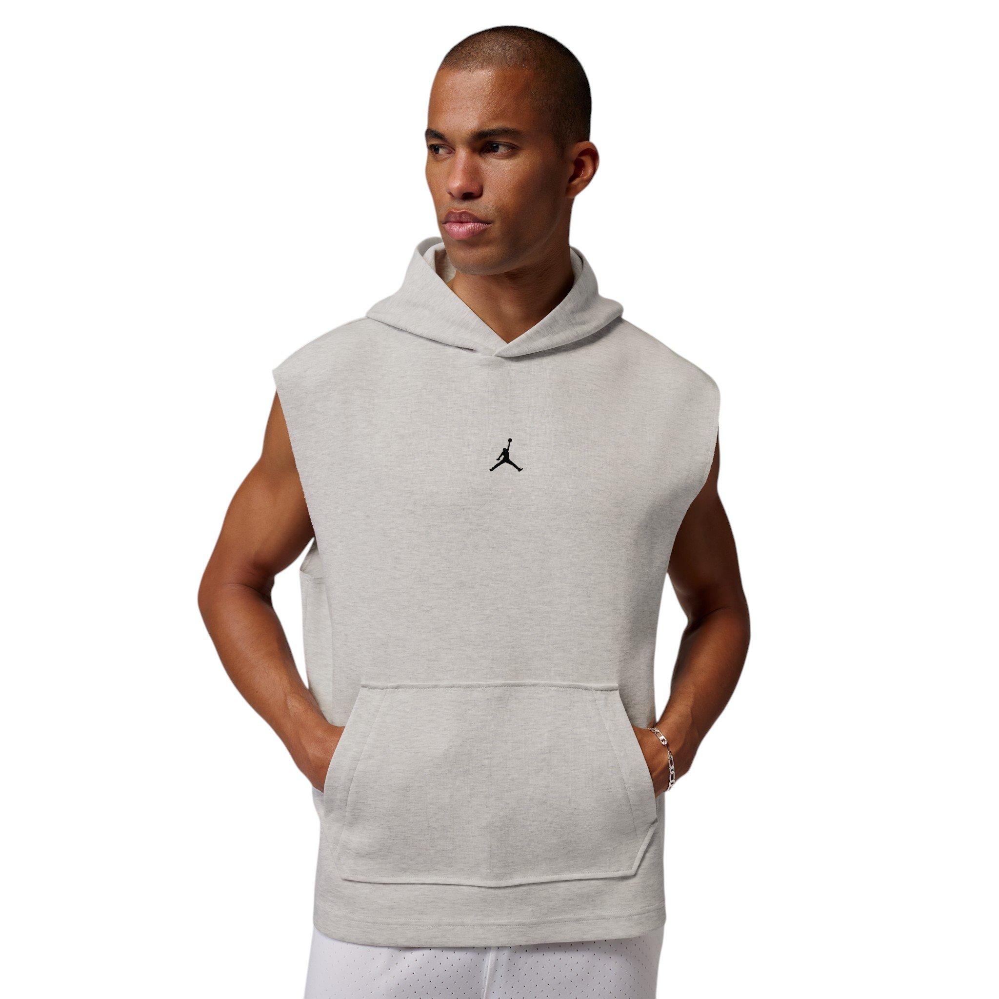 Jordan Men's Sport Hoop Fleece Dri-FIT Sleeveless Pullover Hoodie - Grey - GREY